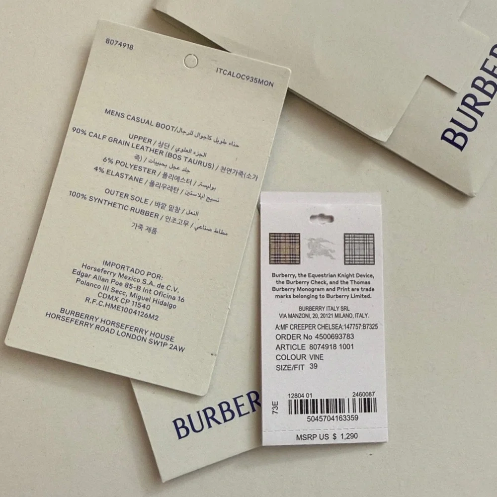 New-BURBERRY LEATHER CREEPER CHELSEA BOOTS IN DARK GREEN - Picture 16 of 16